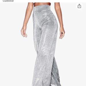 Silver sparkly disco pants ✨